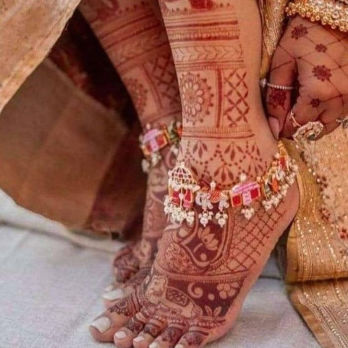 BRIDAL HIGH QUALITY GOLD PLATED ANKLET - Abdesignsjewellery