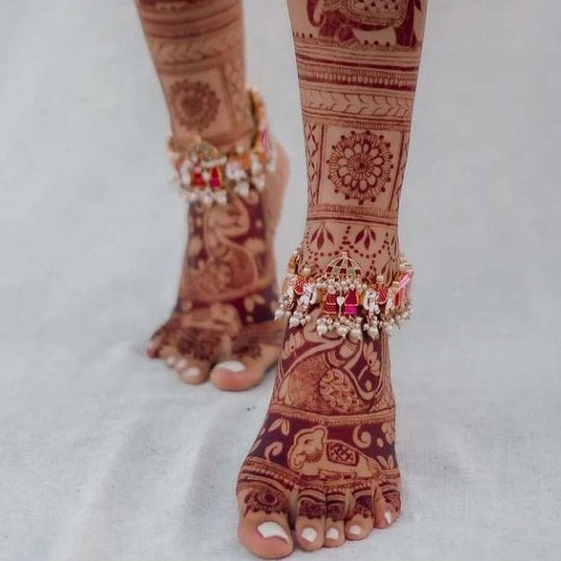 BRIDAL HIGH QUALITY GOLD PLATED ANKLET - Abdesignsjewellery