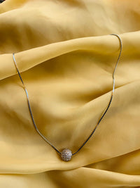 Thumbnail for Silver Dailywear Round Pendent & Chain - Abdesignsjewellery