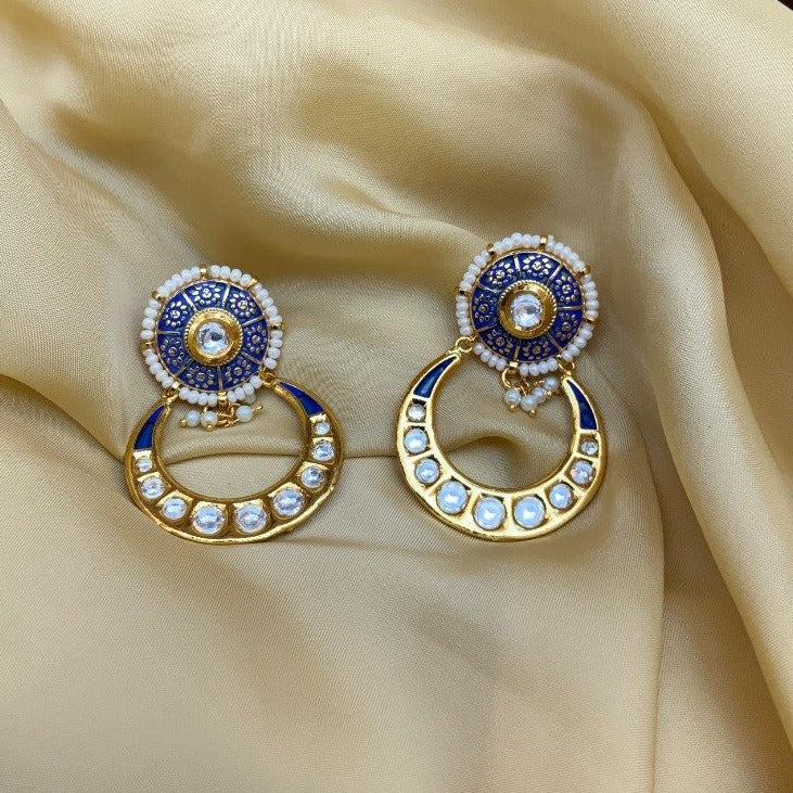 Blue Indian Ethnic Earring for Women