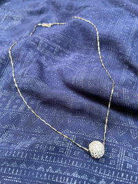 Thumbnail for Metallic Victorian Silver Ball Chain Dailywear Necklace