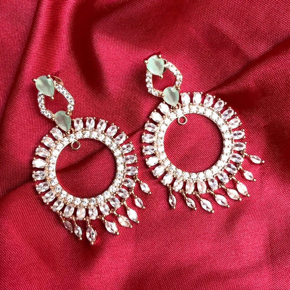 Gorgeous Rose Gold American Diamond Earrings