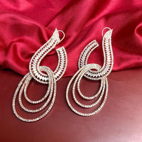 Thumbnail for Pretty Rose Gold American Diamond Earrings