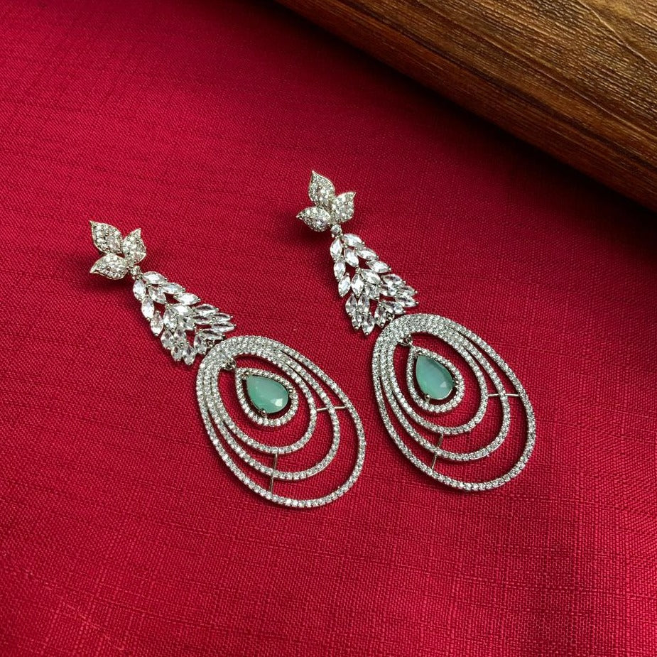 Designer Diamond Look Earrings – Sanvi Jewels