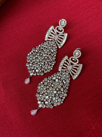 Beautiful Silver American Diamond Earrings - Abdesignsjewellery