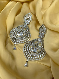 Thumbnail for Gorgeous Silver American Diamond Earrings - Abdesignsjewellery