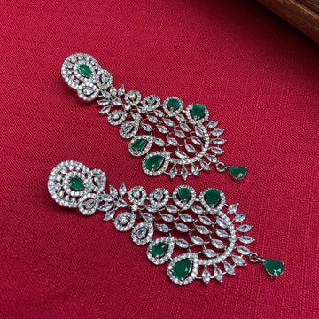 Exquisite Silver American Diamond Earrings - Abdesignsjewellery