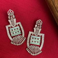 Thumbnail for Elegant Silver American Diamond Earrings