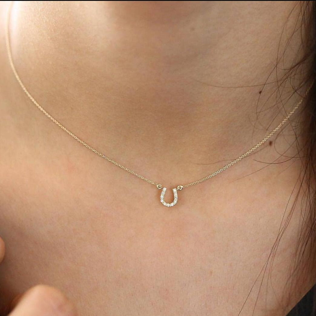 Small Wire Wrap Horseshoe Necklace ( Silver ) FINAL SALE – Ale Accessories