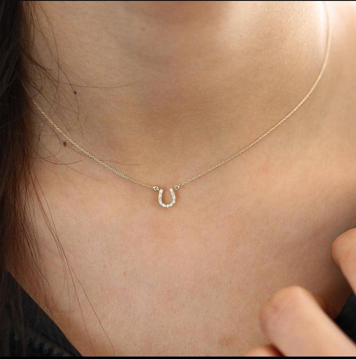 Lucky Sterling Silver Or Gold Horseshoe Necklace By Hersey Silversmiths |  notonthehighstreet.com