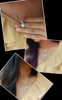 Thumbnail for Stunning Round American Diamond Mangalsutra