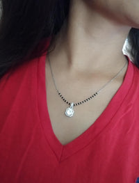 Thumbnail for Stunning Round American Diamond Mangalsutra