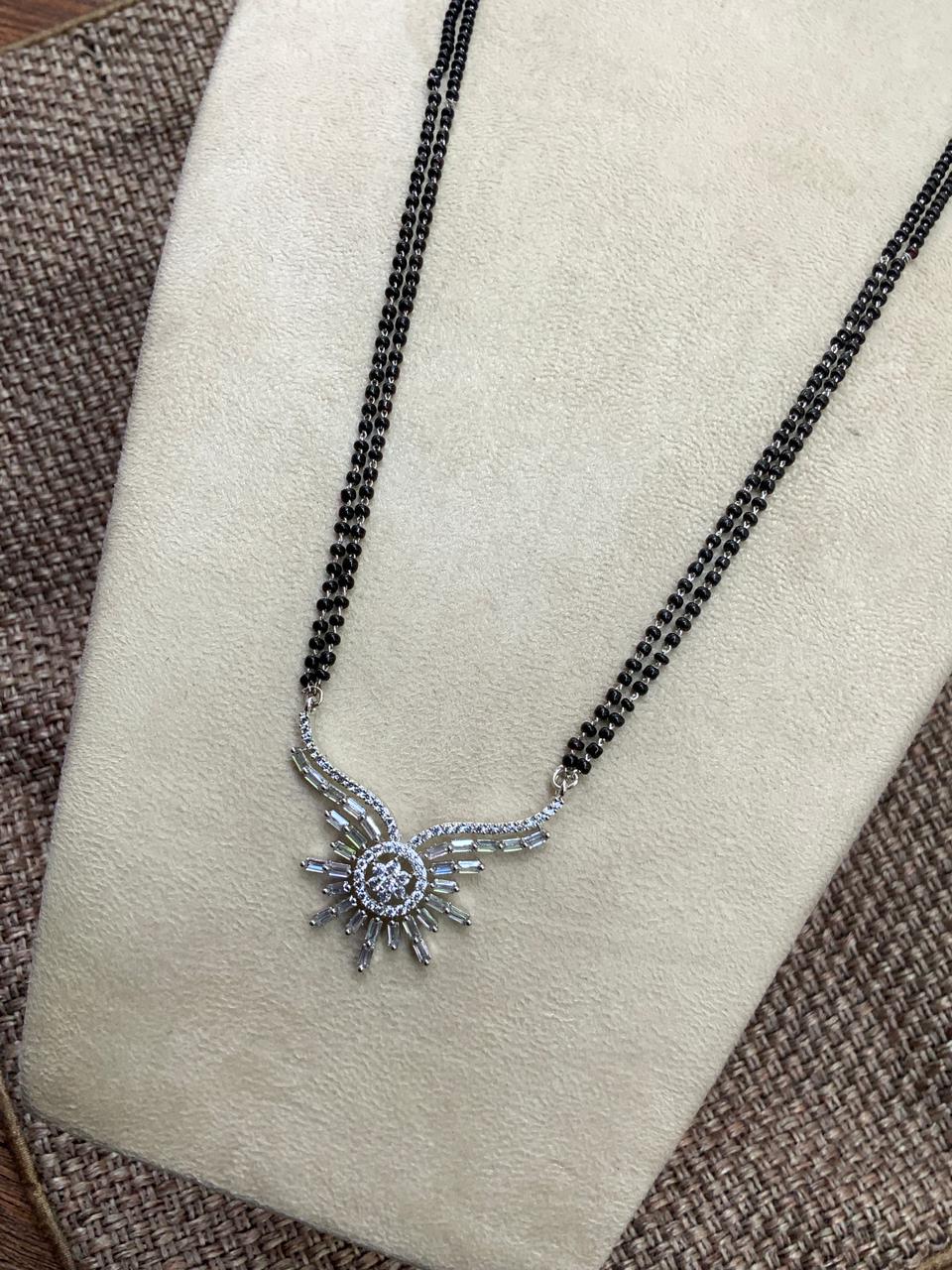 Silver Plated Choki Diamond Mangalsutra