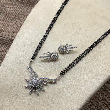 Silver Plated Choki Diamond Mangalsutra