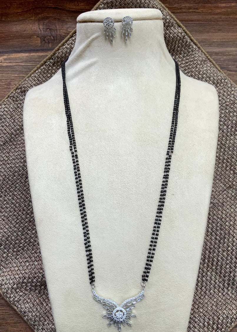 Silver Plated Choki Diamond Mangalsutra