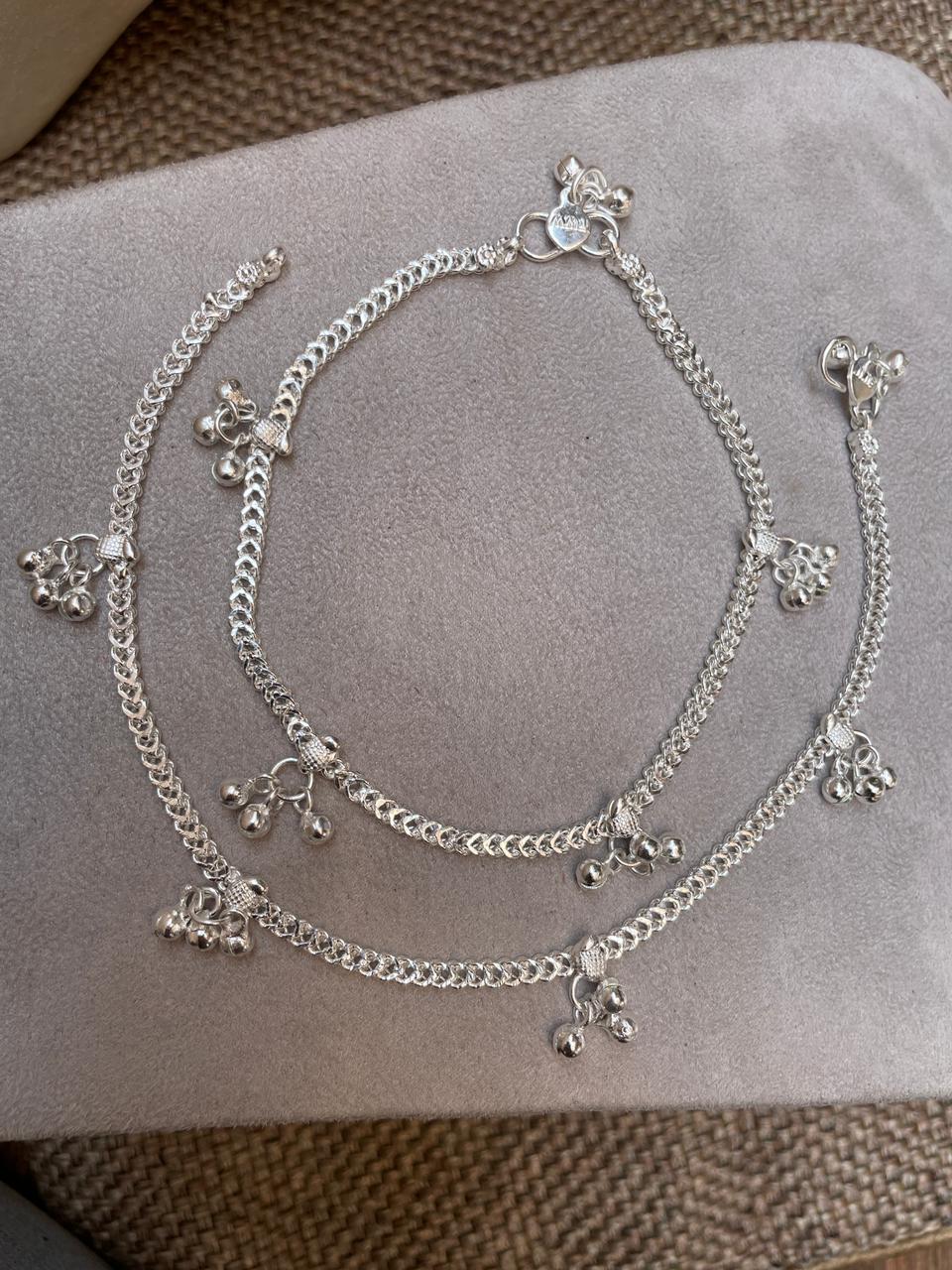 Dailywear Silver Women Anklets - Abdesignsjewellery