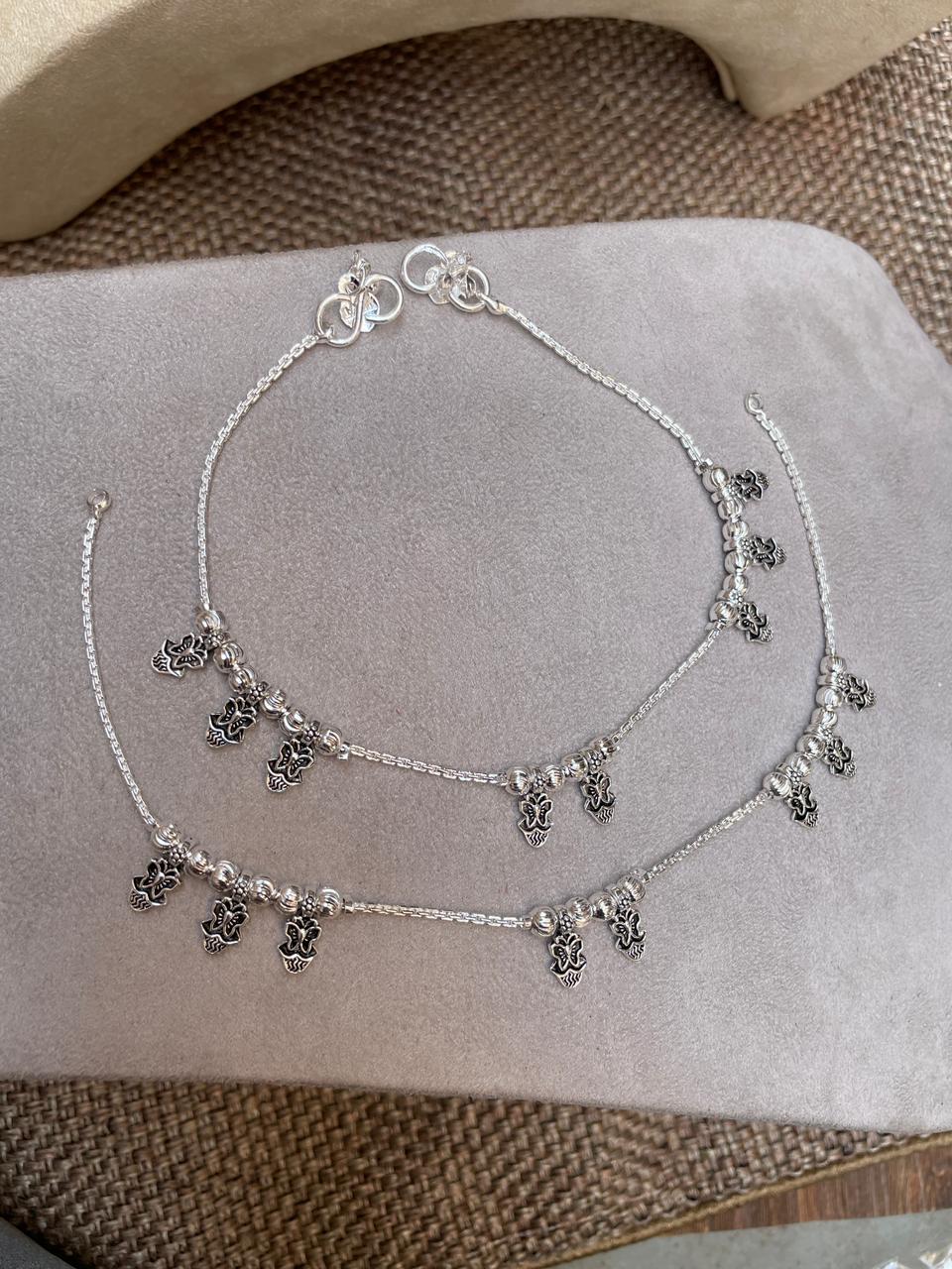 Elegant Floral Drop Anklet - Abdesignsjewellery