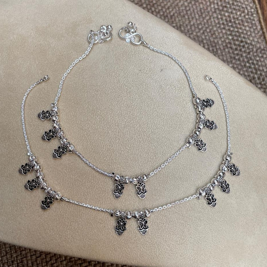 Elegant Floral Drop Anklet - Abdesignsjewellery