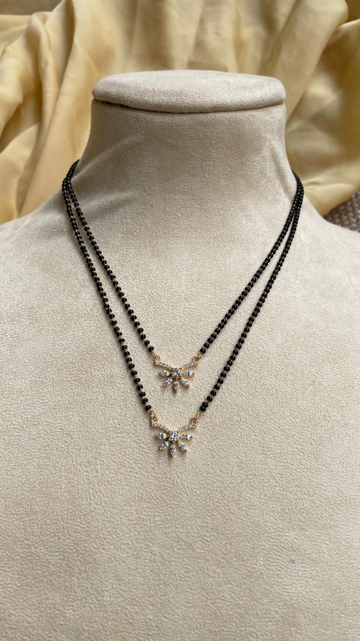 Good Looking Morden Gold Diamond Mangalsutra - Abdesignsjewellery