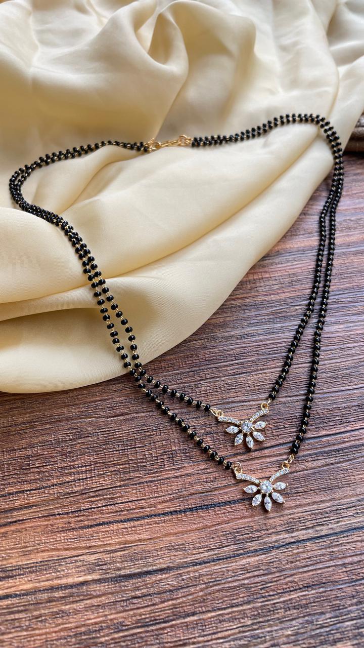 Good Looking Morden Gold Diamond Mangalsutra - Abdesignsjewellery