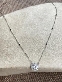 Thumbnail for Attractive Silver Single Stone Mangalsutra - Abdesignsjewellery