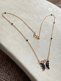 Thumbnail for Black Butterfly Rose Gold Mangalsutra - Abdesignsjewellery