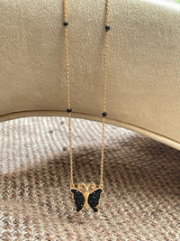 Thumbnail for Black Butterfly Rose Gold Mangalsutra - Abdesignsjewellery
