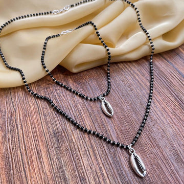 Silver Sea Shell Combo Mangalsutra