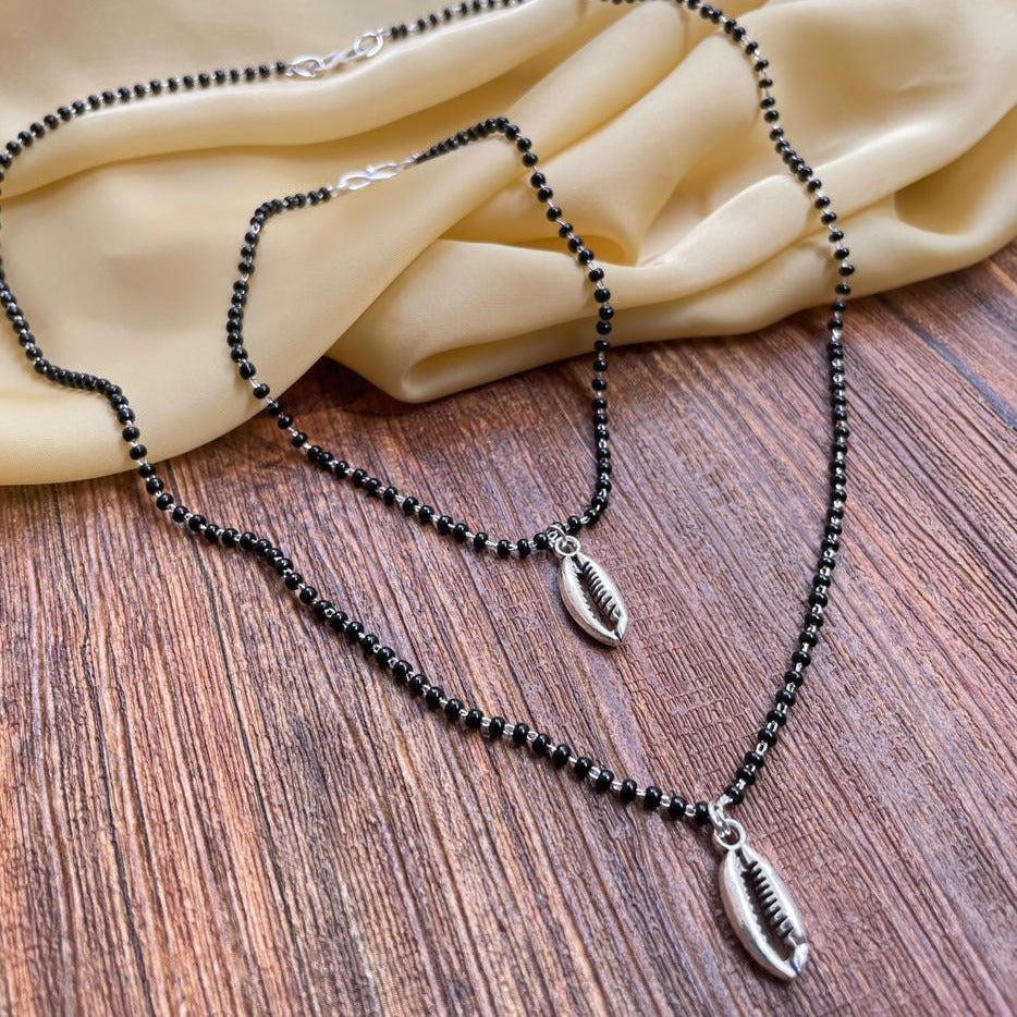 Silver Sea Shell Combo Mangalsutra