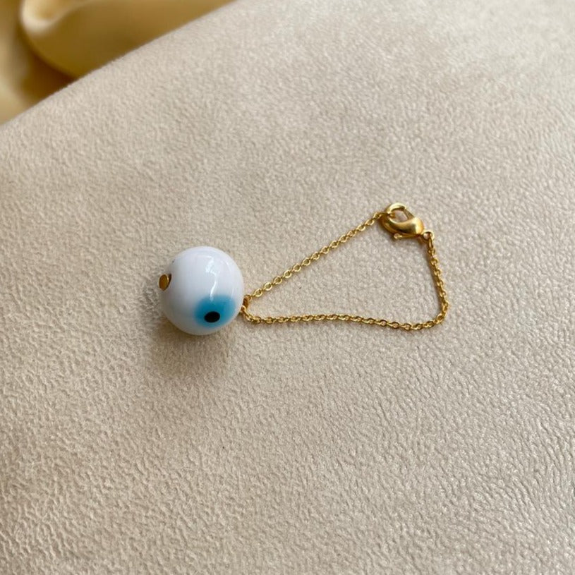 High Quality Gold White Evil Eye Watch Charm