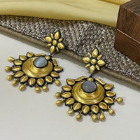 Thumbnail for Artificial Handmade Matt Gold Flower Design Earring - Abdesignsjewellery