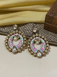 Thumbnail for Ruby Green Kundan Pearl Earrings