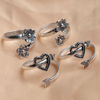 Thumbnail for Adjustable German Silver 2 Toe Rings Combo - Abdesignsjewellery