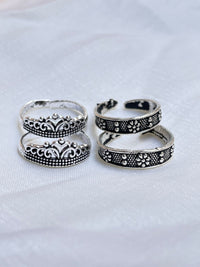 Thumbnail for Adjustable German Silver 2 Toe Rings Combo