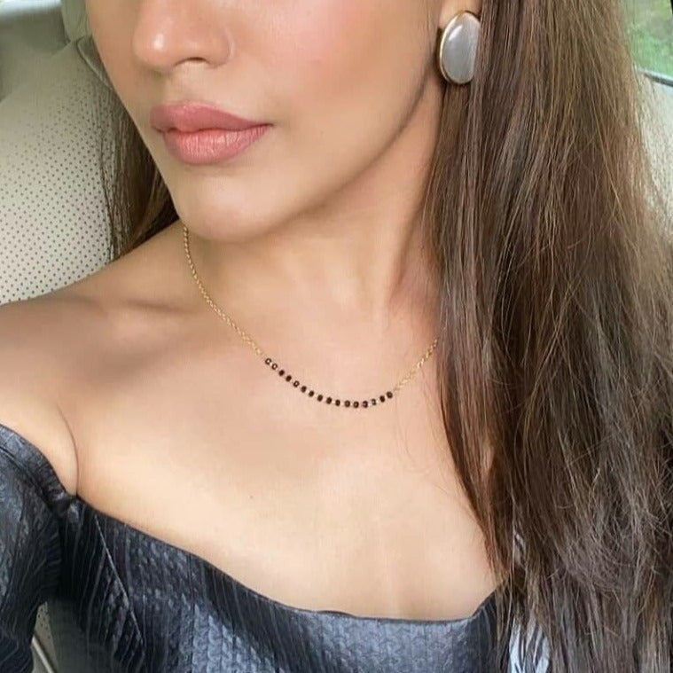 Surbhi Chandna Ishqbaaaz Inspired Golden Plating Mangalsutra - Abdesignsjewellery