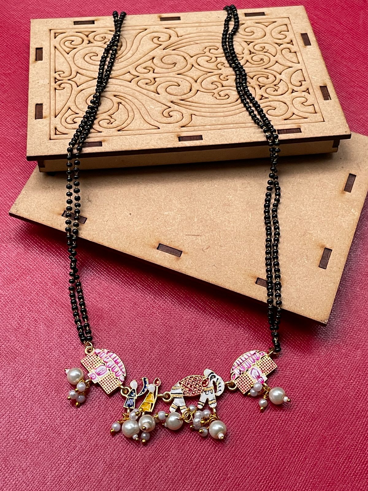 Handpaint Bridal Wedding Doli Mangalsutra - Abdesignsjewellery