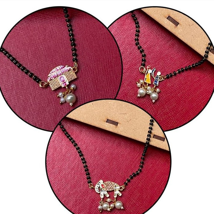 Handpaint Bridal Wedding Doli Mangalsutra Comb - Abdesignsjewellery