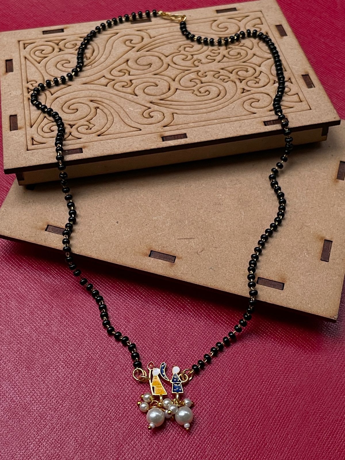 Handpaint Bridal Wedding Doli Mangalsutra Comb - Abdesignsjewellery