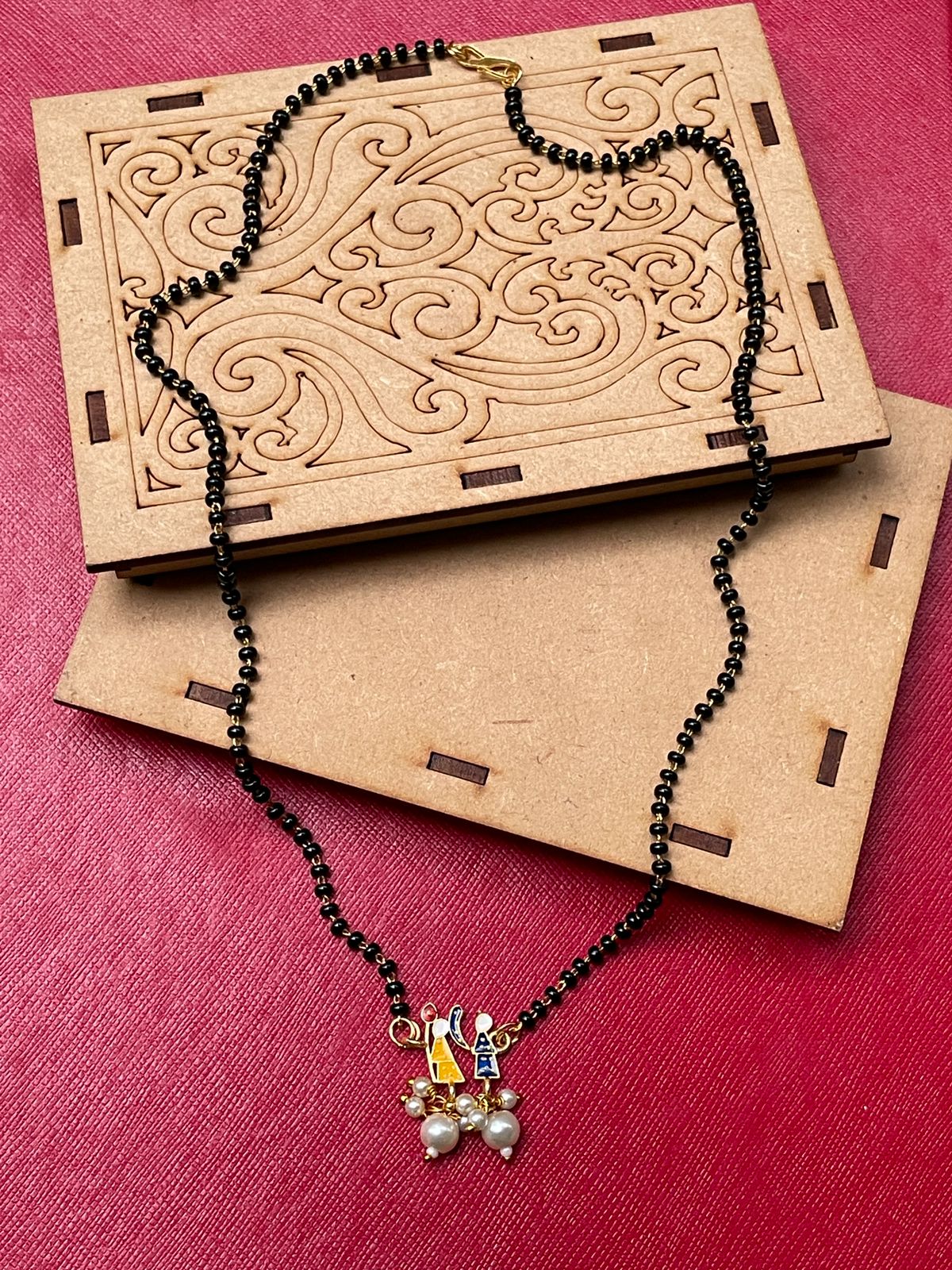 Handpaint Bridal Wedding Doli Mangalsutra Comb - Abdesignsjewellery