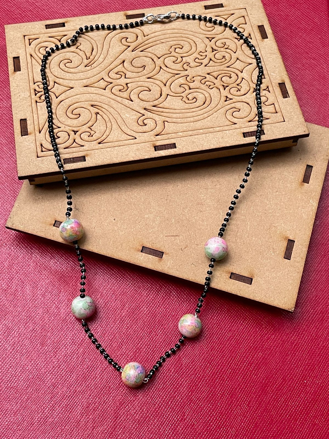 Jaipuri Multi Round Stone Mangalsutra