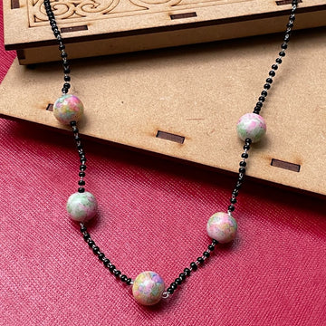 Jaipuri Multi Round Stone Mangalsutra