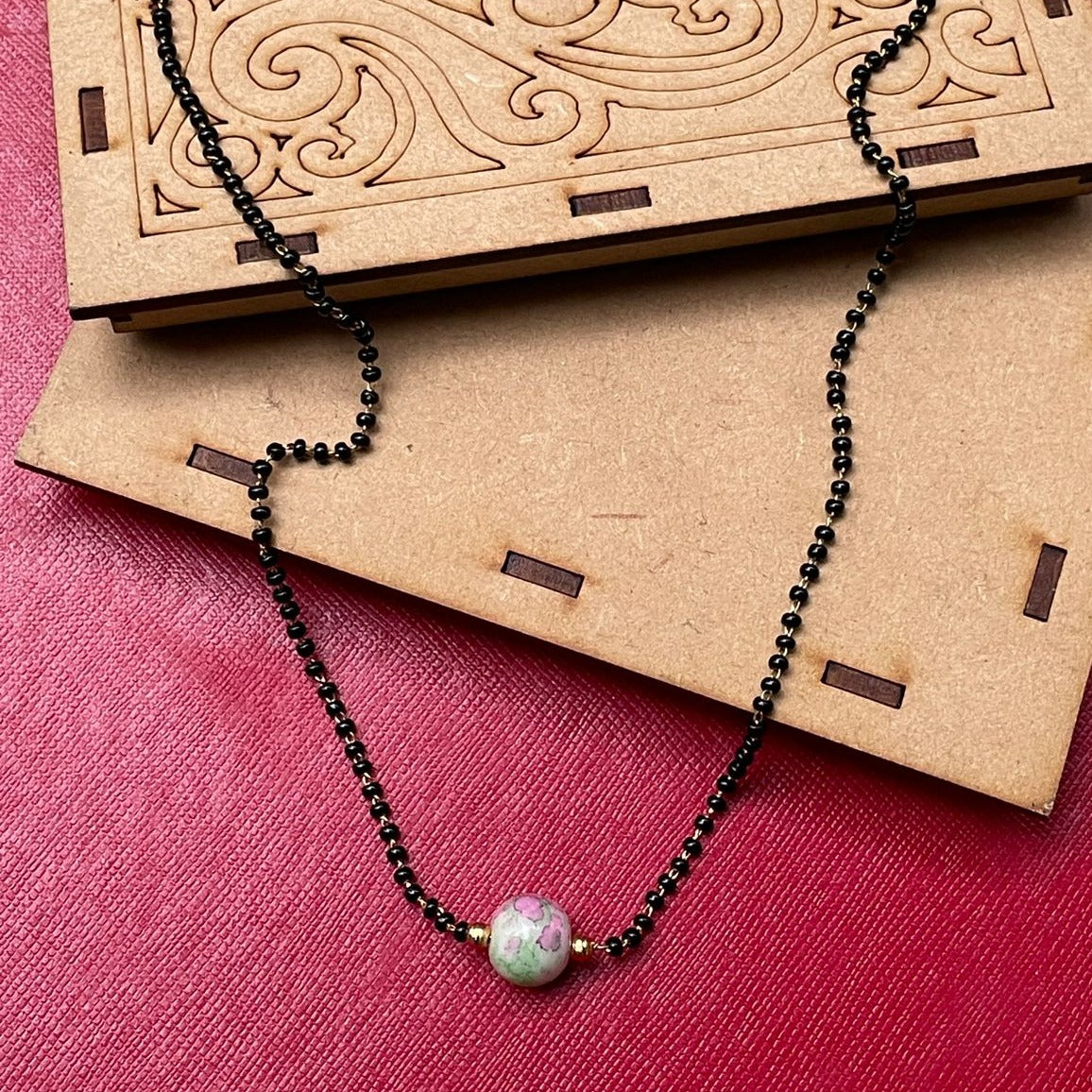 Jaipuri  Round Stone Mangalsutra