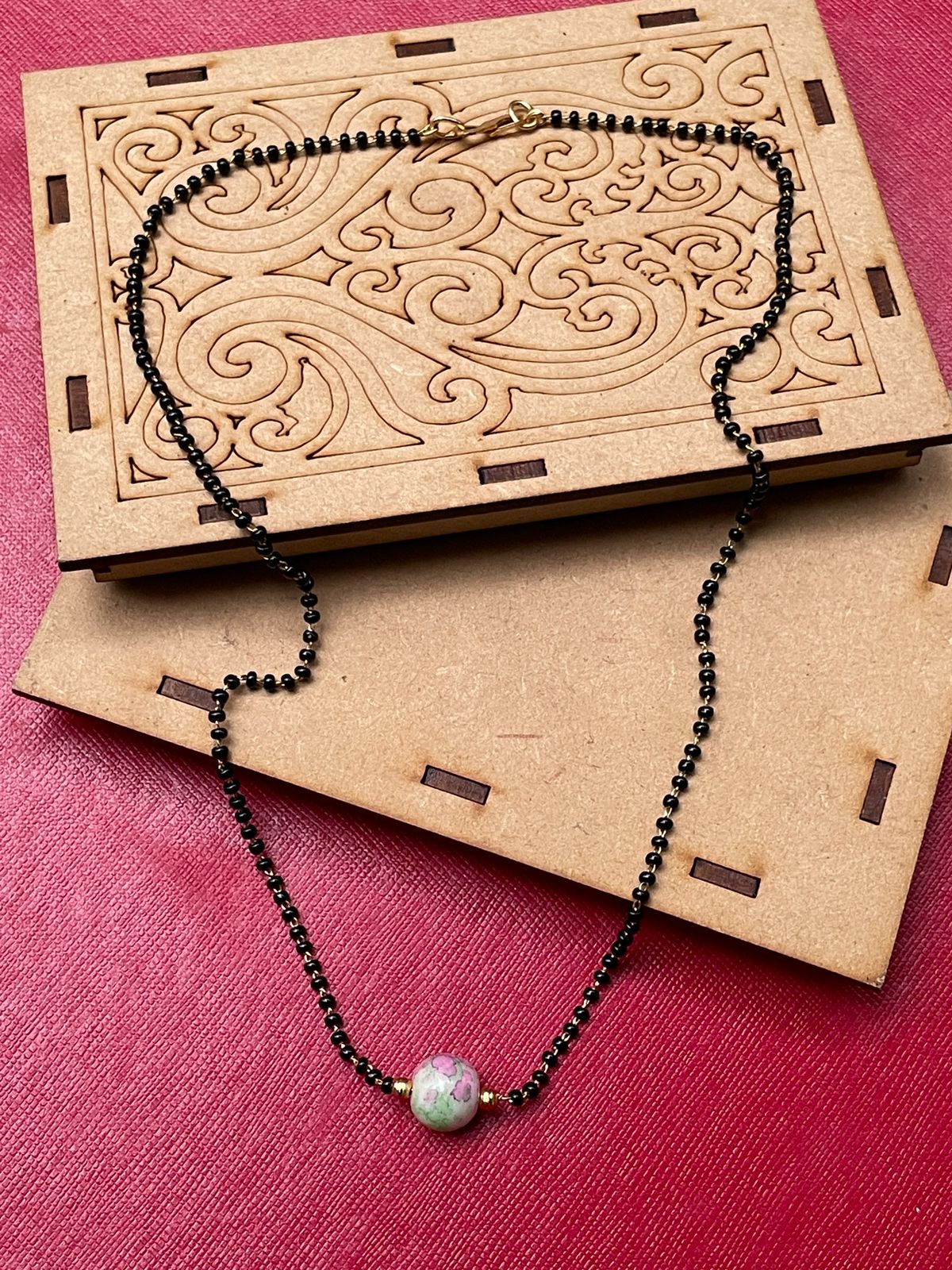 Jaipuri  Round Stone Mangalsutra