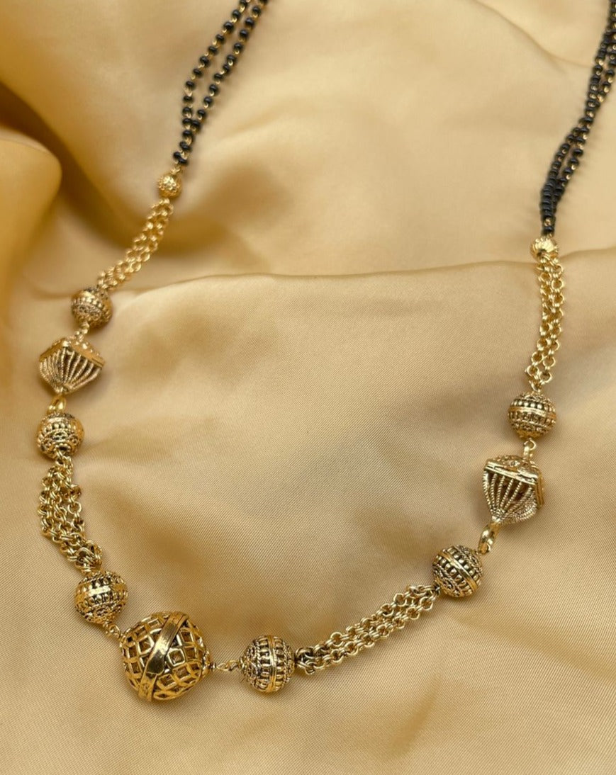 Antique High Quality Gold Ball mangalsutra - Abdesignsjewellery