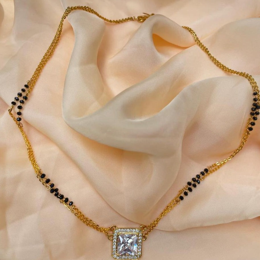 Sumati Singh Inspired From Kismat Ki Lakeeron Se Oversized American Diamond Mangalsutra - Abdesignsjewellery