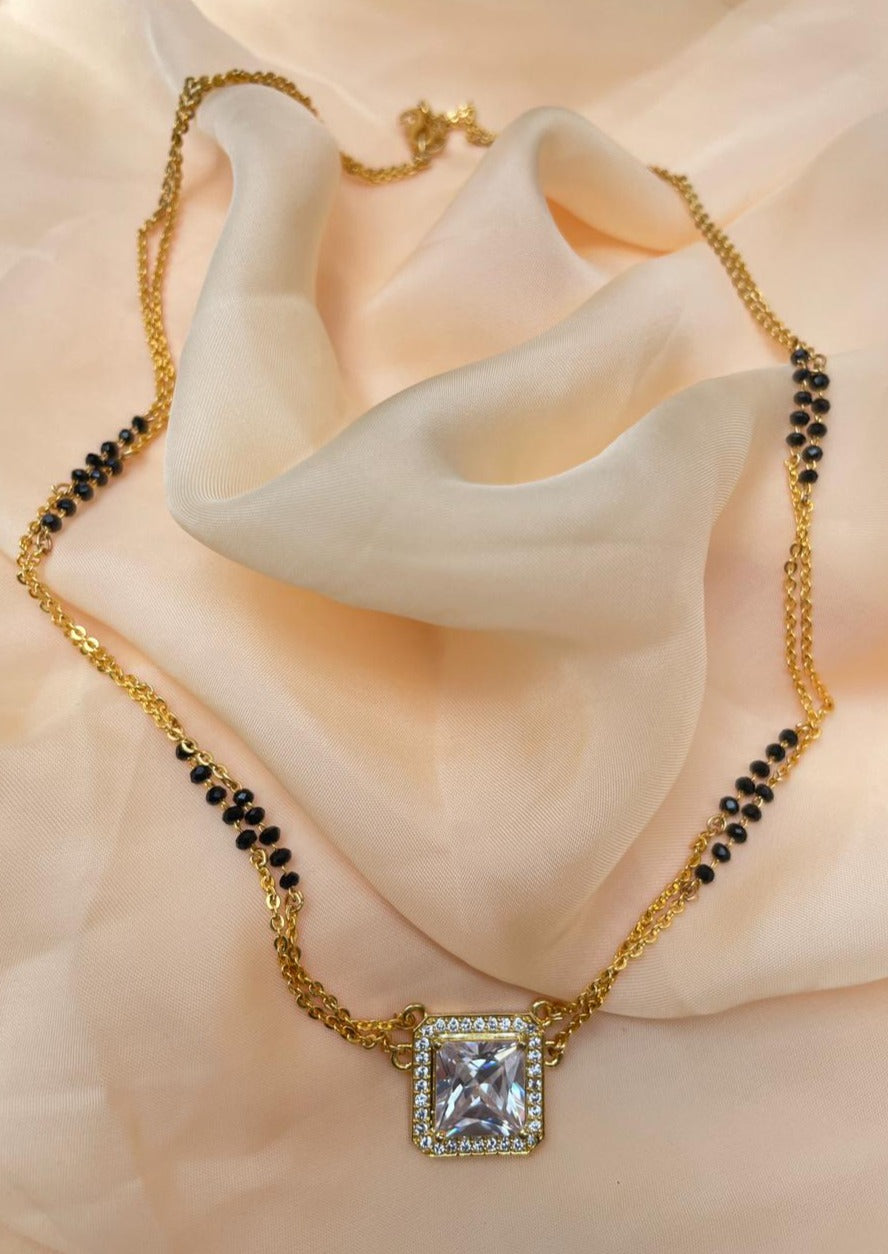 Sumati Singh Inspired From Kismat Ki Lakeeron Se Oversized American Diamond Mangalsutra - Abdesignsjewellery
