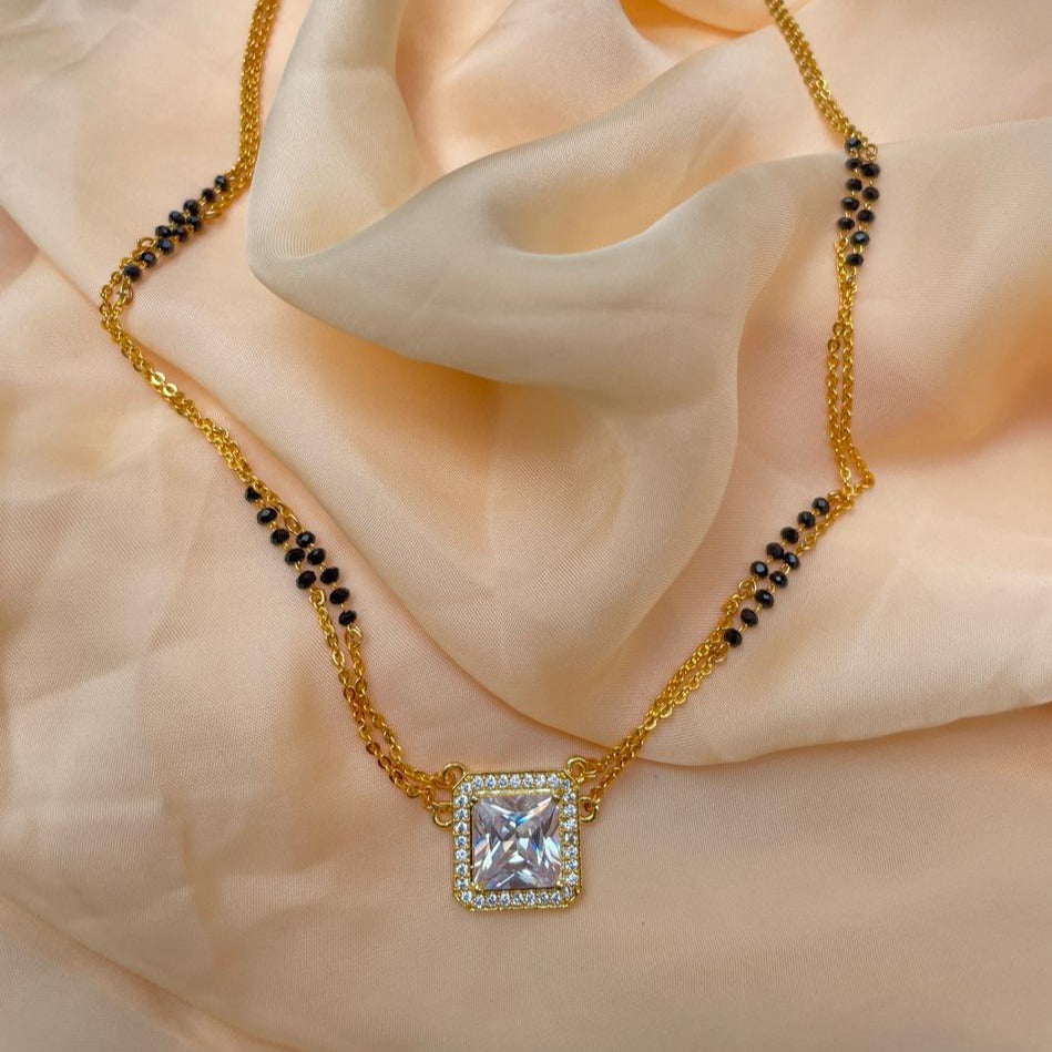 Sumati Singh Inspired From Kismat Ki Lakeeron Se Oversized American Diamond Mangalsutra - Abdesignsjewellery