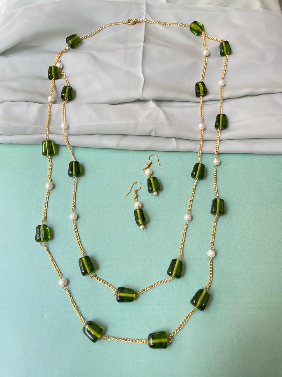 Green Stone Dailywear Mala - Abdesignsjewellery