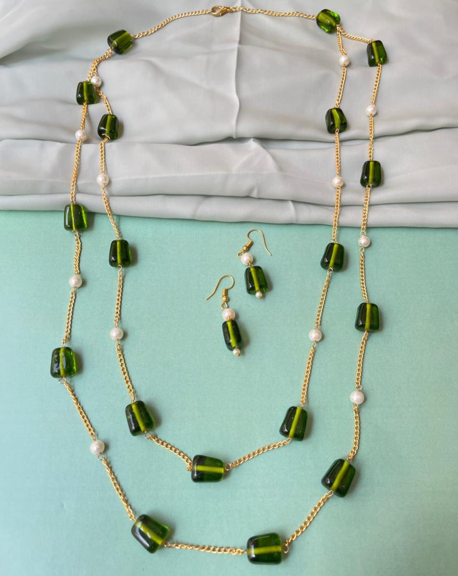Green Stone Dailywear Mala - Abdesignsjewellery