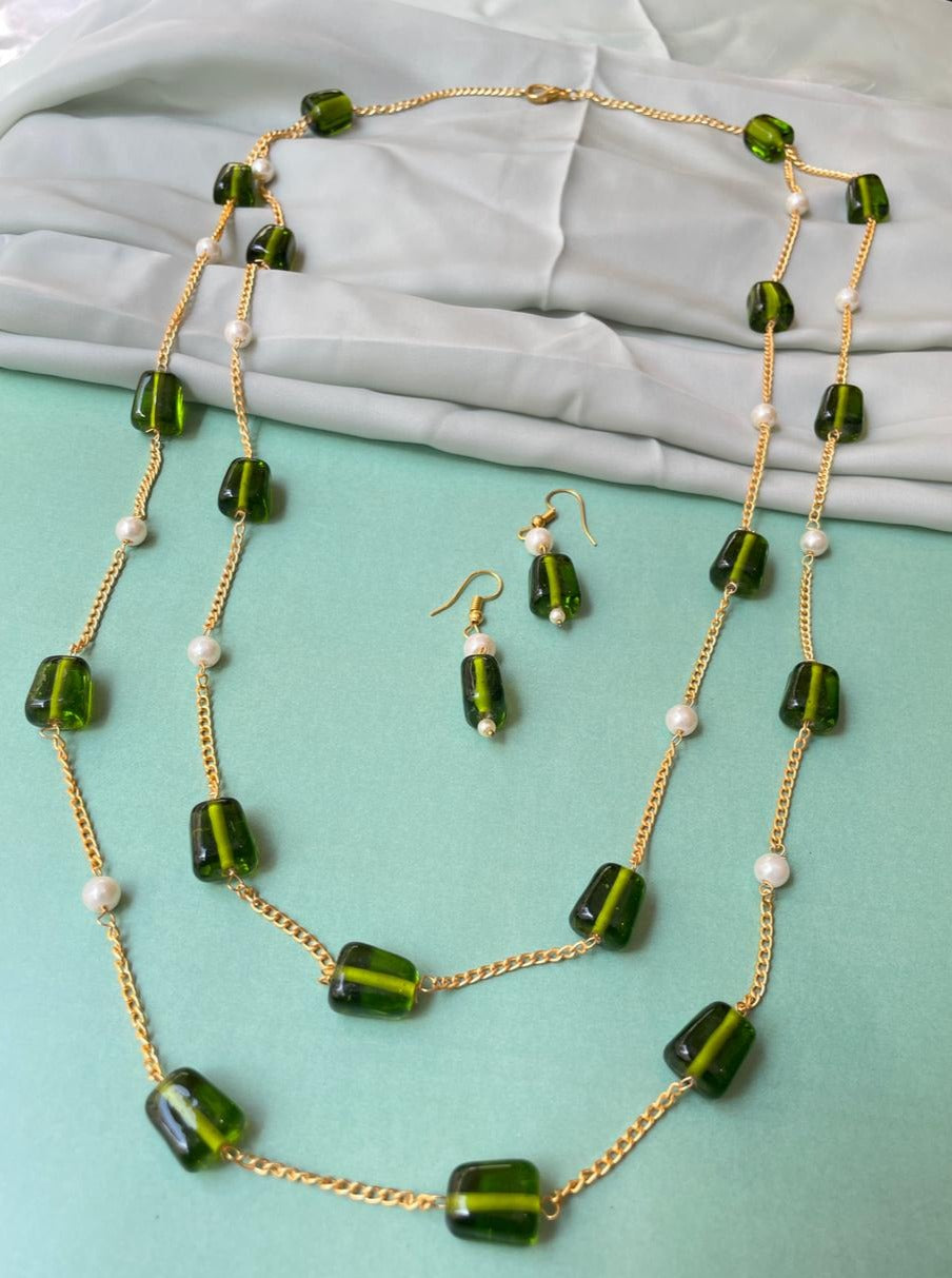 Green Stone Dailywear Mala - Abdesignsjewellery